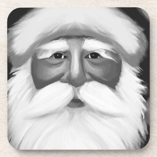 Schwarz-weißer Weihnachtsmann Getränkeuntersetzer