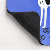 Schwarz-weißer Whippet-Hund Mousepad (Ecke)
