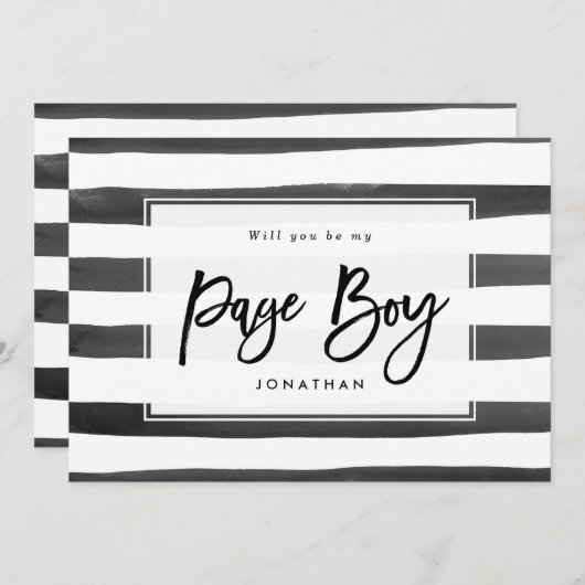 Schwarz-weißer Wille sind Sie meine Dankeskarte (Vorne/Hinten)