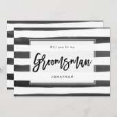 Schwarz-weißer Wille sind Sie meine Dankeskarte (Vorne/Hinten)