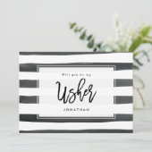 Schwarz-weißer Wille sind Sie meine Dankeskarte (Stehend Vorderseite)