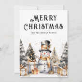 Schwarz-weißer Winter Elegante Weihnachten (Vorderseite)