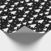 Schwarz-weißer Winterschnee Geschenkpapier (Ecke)