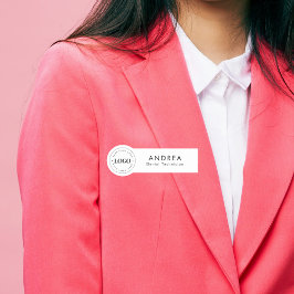 Schwarz-weißer Zahnarzt für das benutzerdefinierte Namensschild