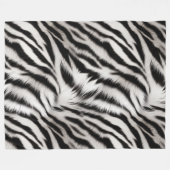 Schwarz-weißer Zebra-Druckfett Fleecedecke (Vorderseite (Horizontal))