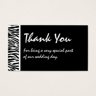 Schwarz-weißer Zebra-Gastgeschenk Hochzeit-Tag