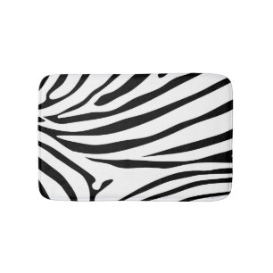 Schwarz-weißer Zebra-Safari Badematte