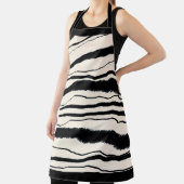 SCHWARZ-WEISSER ZEBRA STRIPE Koch Schürze (InSitu)
