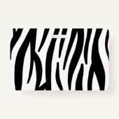 Schwarz-weißer Zebradruck in mädchenhaftem Stil Ausweis (Rückseite)