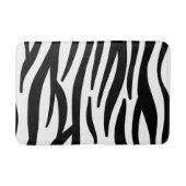 Schwarz-weißer Zebradruck in mädchenhaftem Stil Badematte (Vorderseite)