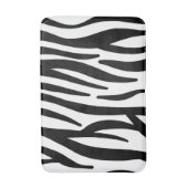 Schwarz-weißer Zebradruck in mädchenhaftem Stil Badematte (Vorderseite Vertikal)