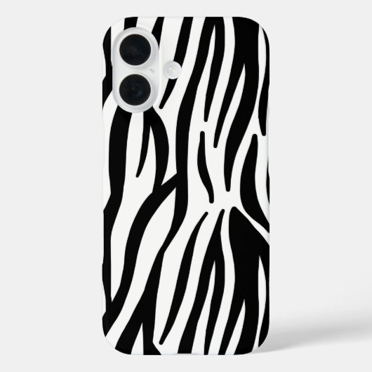 Schwarz-weißer Zebradruck in mädchenhaftem Stil Case-Mate iPhone Hülle (Rückseite)