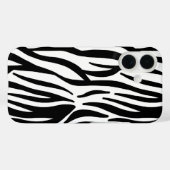 Schwarz-weißer Zebradruck in mädchenhaftem Stil Case-Mate iPhone Hülle (Rückseite (Horizontal))
