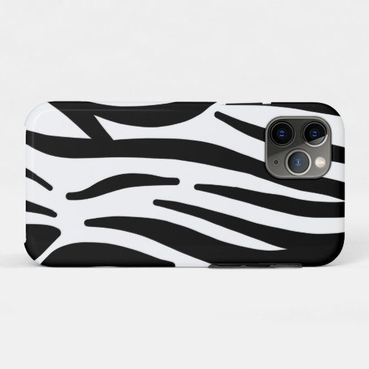Schwarz-weißer Zebradruck in mädchenhaftem Stil Case-Mate iPhone Hülle (Rückseite (Horizontal))