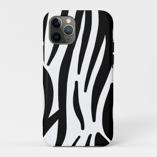 Schwarz-weißer Zebradruck in mädchenhaftem Stil Case-Mate iPhone Hülle (Rückseite)