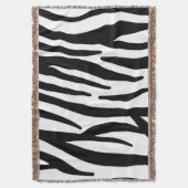 Schwarz-weißer Zebradruck in mädchenhaftem Stil Decke (Vorderseite Vertikal)