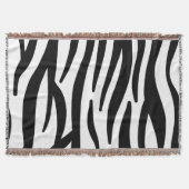 Schwarz-weißer Zebradruck in mädchenhaftem Stil Decke (Vorderseite)