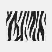 Schwarz-weißer Zebradruck in mädchenhaftem Stil Fleecedecke (Vorderseite (Horizontal))