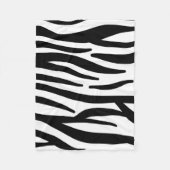 Schwarz-weißer Zebradruck in mädchenhaftem Stil Fleecedecke (Vorderseite)