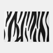 Schwarz-weißer Zebradruck in mädchenhaftem Stil Fußmatte (Vorderseite)