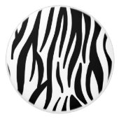 Schwarz-weißer Zebradruck in mädchenhaftem Stil Keramikknauf (Vorderseite)