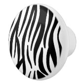 Schwarz-weißer Zebradruck in mädchenhaftem Stil Keramikknauf (Rechts)