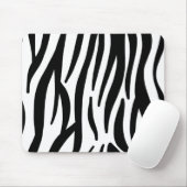 Schwarz-weißer Zebradruck in mädchenhaftem Stil Mousepad (Mit Mouse)
