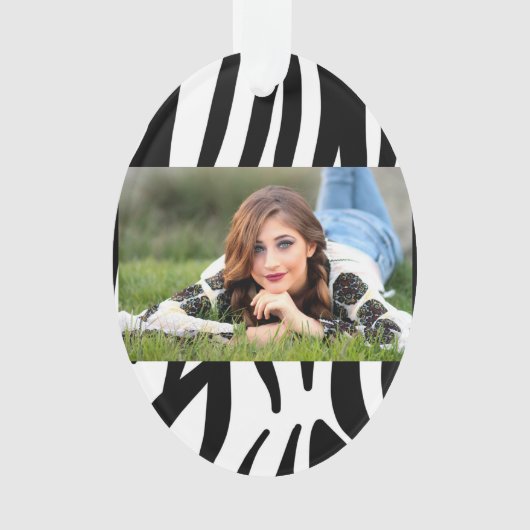 Schwarz-weißer Zebradruck in mädchenhaftem Stil Ornament (Vorderseite)