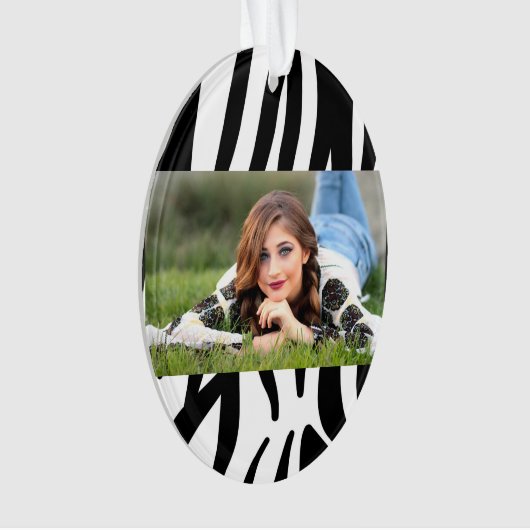 Schwarz-weißer Zebradruck in mädchenhaftem Stil Ornament (Vorderseite)