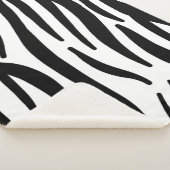 Schwarz-weißer Zebradruck in mädchenhaftem Stil Sherpadecke (3/4)
