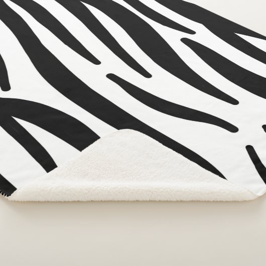 Schwarz-weißer Zebradruck in mädchenhaftem Stil Sherpadecke (3/4)