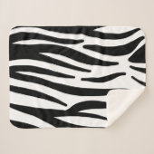 Schwarz-weißer Zebradruck in mädchenhaftem Stil Sherpadecke (Vorderseite (Horizontal))