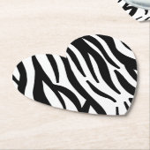Schwarz-weißer Zebradruck in mädchenhaftem Stil Untersetzer (angewinkelt)