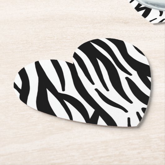 Schwarz-weißer Zebradruck in mädchenhaftem Stil Untersetzer (angewinkelt)