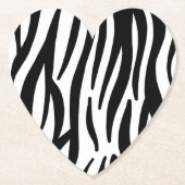 Schwarz-weißer Zebradruck in mädchenhaftem Stil Untersetzer (Vorderseite)