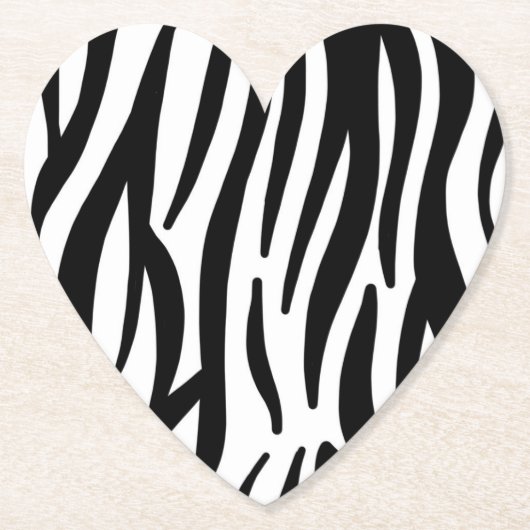 Schwarz-weißer Zebradruck in mädchenhaftem Stil Untersetzer (Vorderseite)