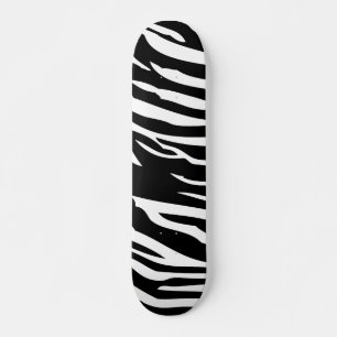 Schwarz-weißer Zebradruck Old School Skateboard