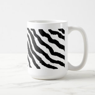 Schwarz-weißer Zebrastreifen Kaffeetasse