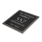 Schwarz-weißer Zeitpunkt Fliese (Seite)