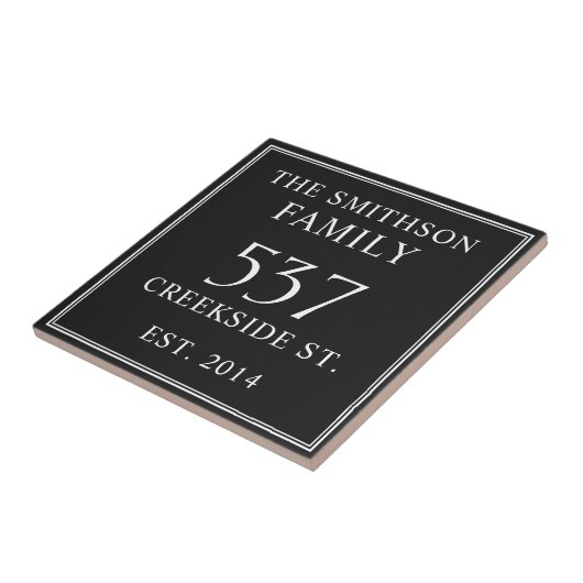 Schwarz-weißer Zeitpunkt Fliese (Seite)