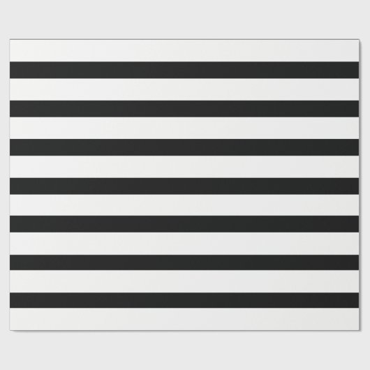 Schwarz-weißer zusätzlicher horizontaler Streifen Geschenkpapier (Flach)