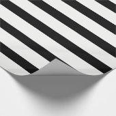 Schwarz-weißer zusätzlicher horizontaler Streifen Geschenkpapier (Ecke)