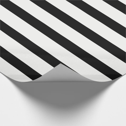 Schwarz-weißer zusätzlicher horizontaler Streifen Geschenkpapier (Ecke)