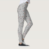 Schwarz-weißes Abstraktes Muster Chic Leggings (Rechts)