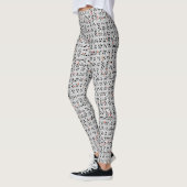 Schwarz-weißes Abstraktes Muster Chic Leggings (Links)