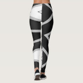 Schwarz-weißes abstraktes Muster "Ratti_Creative_A Leggings (Rückseite)