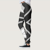 Schwarz-weißes abstraktes Muster "Ratti_Creative_A Leggings (Links)