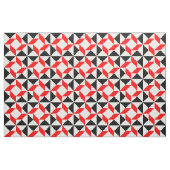 Schwarz-weißes abstraktes rotes geometrisches Must Stoff (Fat Quarter (45,7 x 55,9 cm))