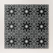 Schwarz-weißes Achteck Puzzle (Horizontal)