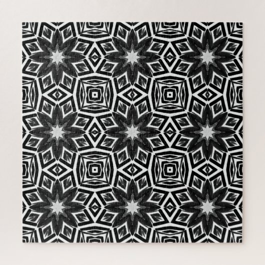 Schwarz-weißes Achteck Puzzle (Vertikal)